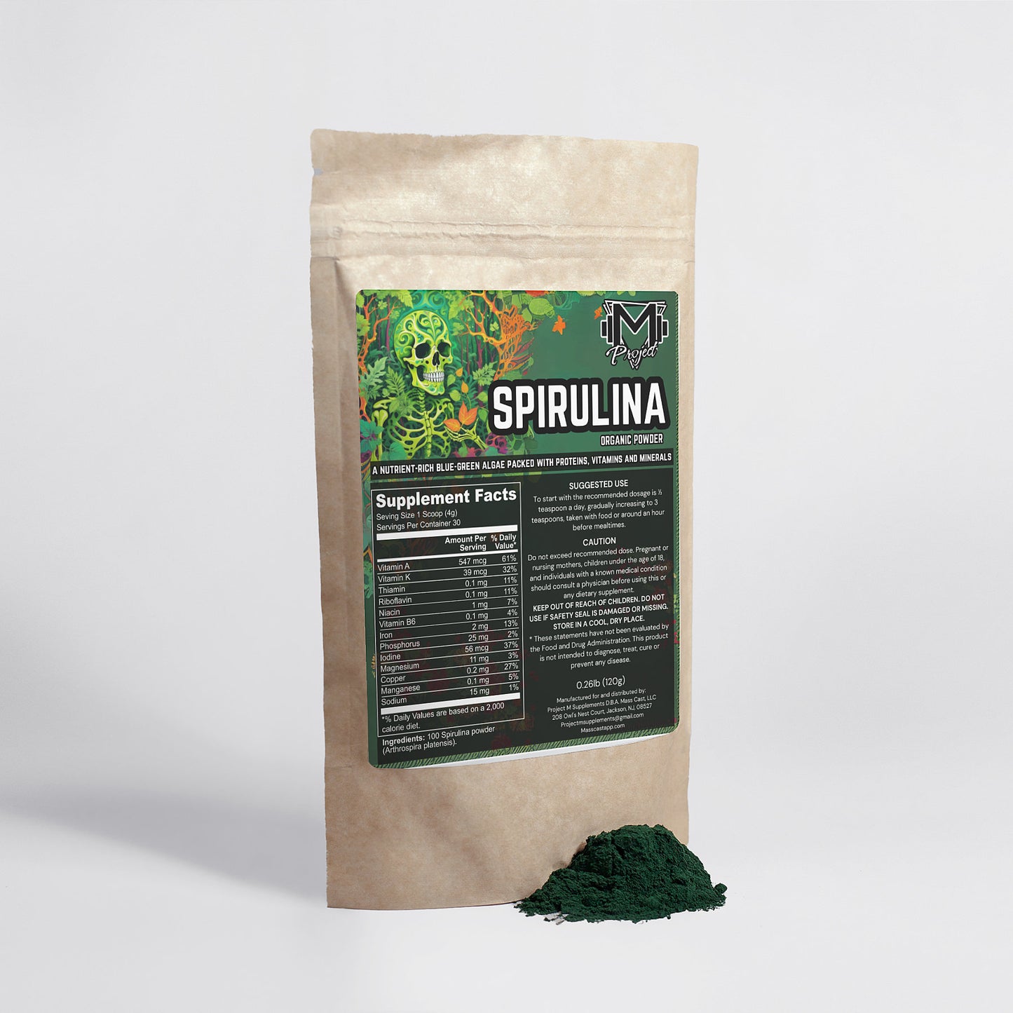 Organic Spirulina Powder by Project M