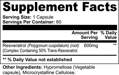 Resveratrol 50% 600mg by Project M