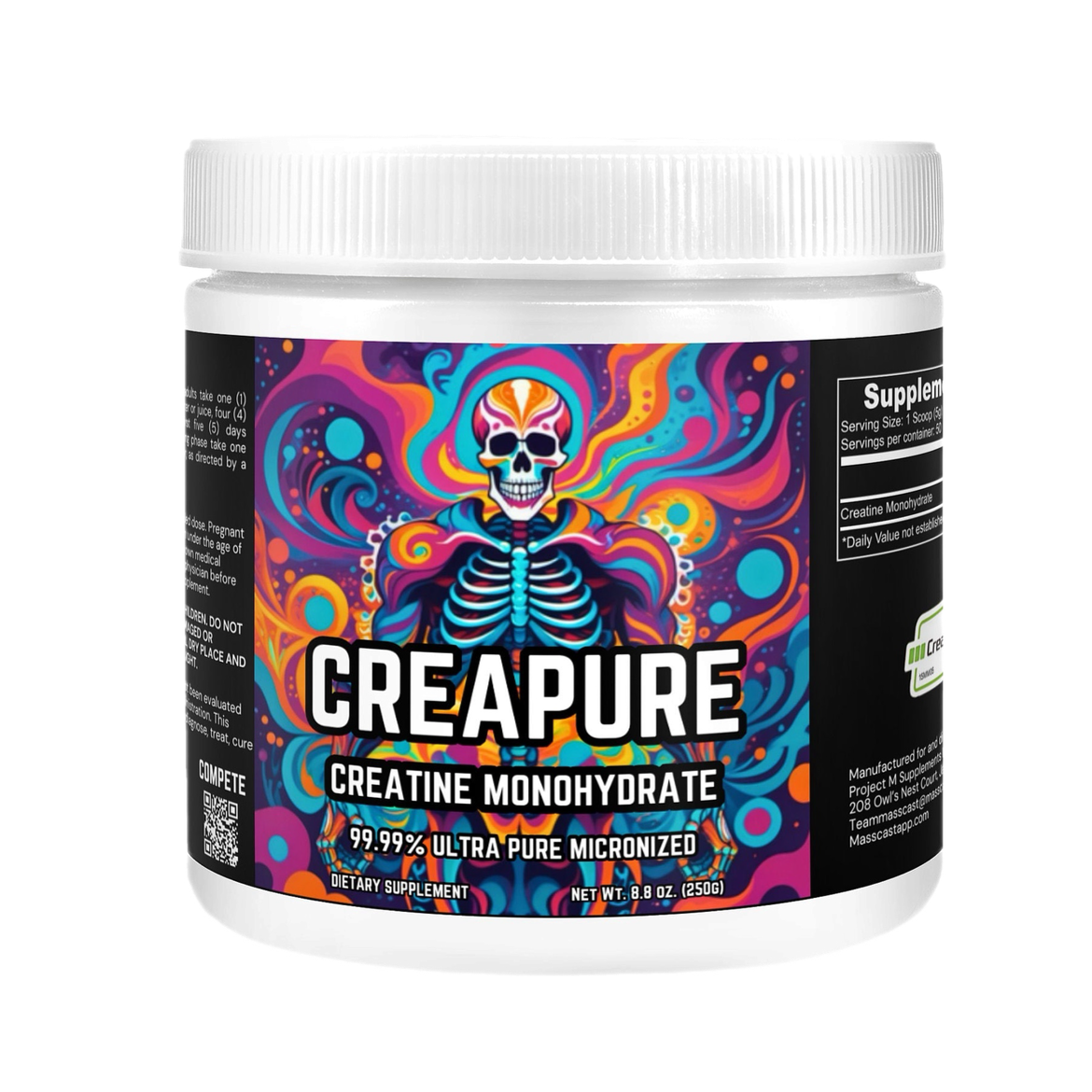 CREAPURE Creatine Monohydrate 5g 50 Servings by Project M