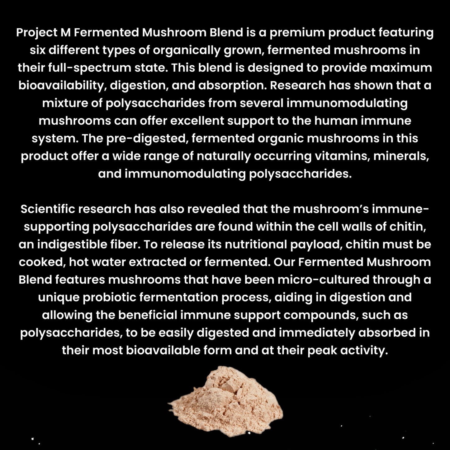 Fermented Mushroom Blend w/ Prebiotics & Vitamin C by Project M