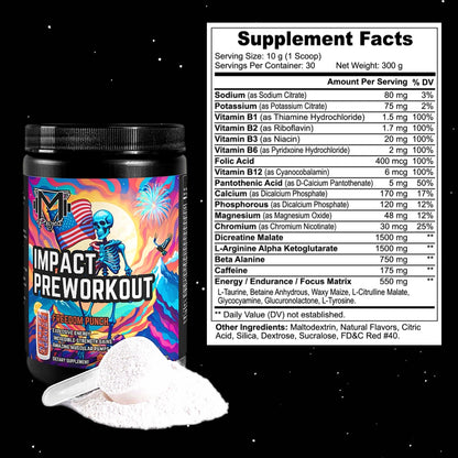 Impact Pre-Workout (Fruit Punch) by Project M - July 4th Edition