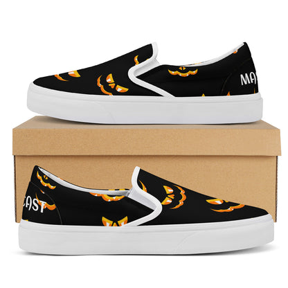 Spooky Pumpkin Mass Cast Slip On Shoes