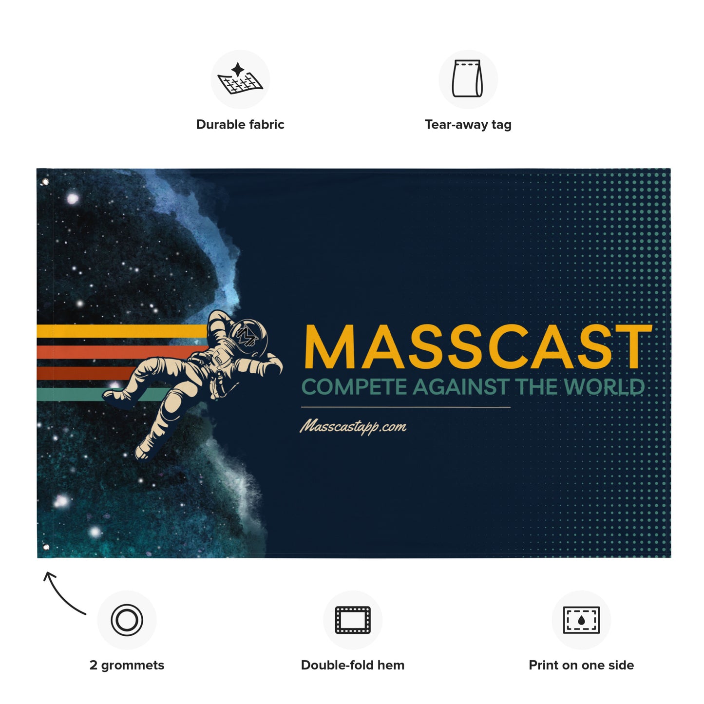 Mass Cast Retro Flag