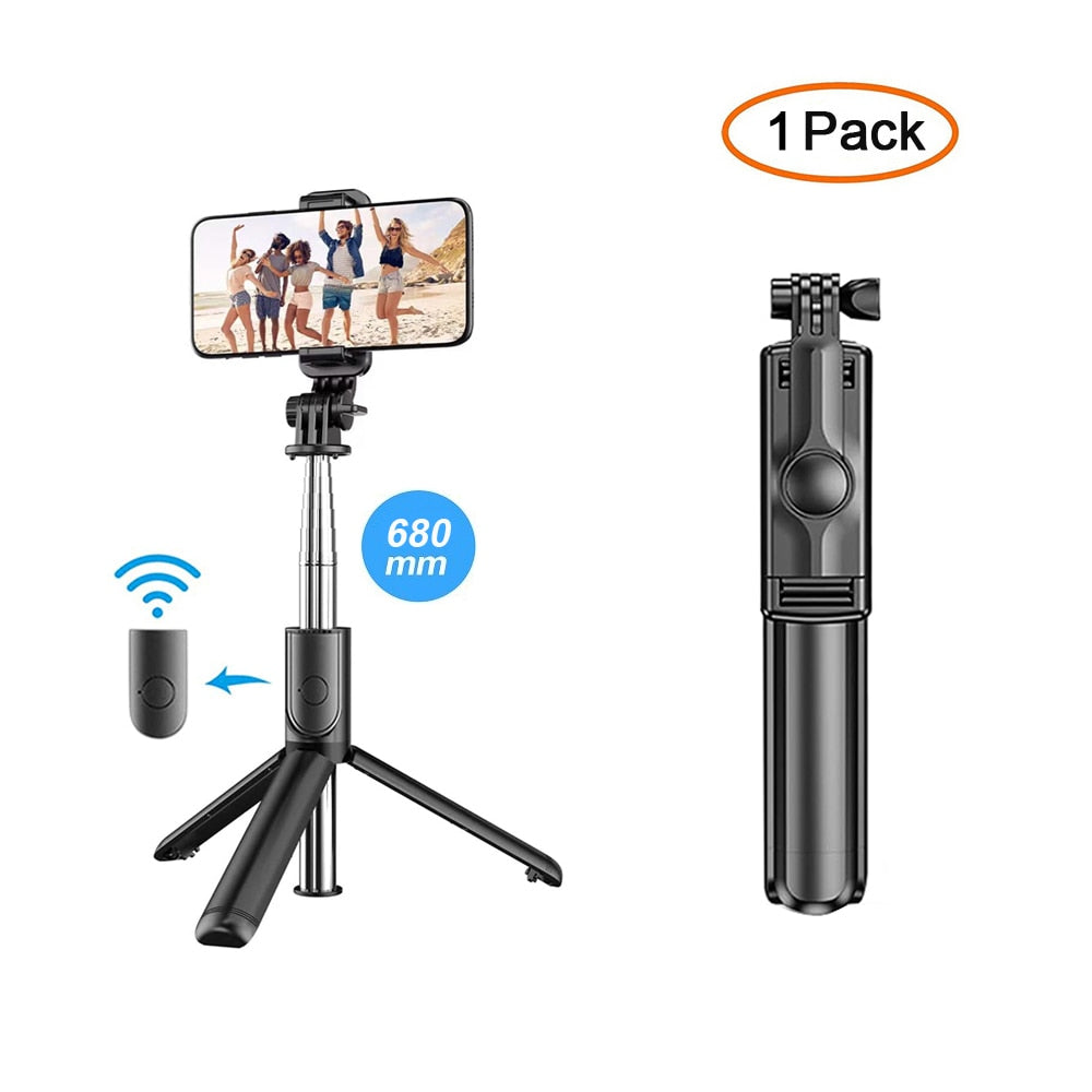 Selfie Stick Tripod Extendable Wireless Bluetooth Remote Portable Smartphone Tripod Stand Mount for IOS Android phone